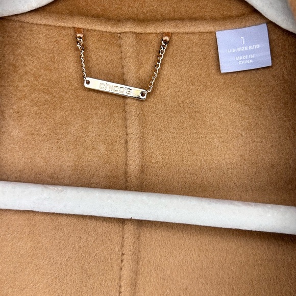 Stylish Tan Long Coat with Fringe - Picture 5 of 8